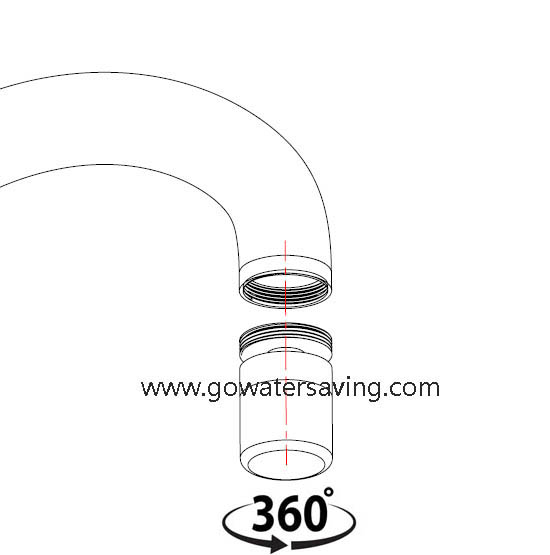 360 degree swivelling faucet aerator install instruction